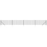 Vidaxl draadgaashek met grondankers 1x10 m antracietkleurig