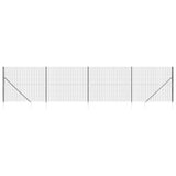 Vidaxl draadgaashek met grondankers 1,8x10 m antracietkleurig