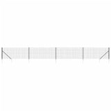 Vidaxl draadgaashek met grondankers 0,8x10 m antracietkleurig