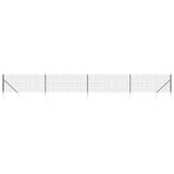 Vidaxl draadgaashek met grondankers 1,1x10 m antracietkleurig