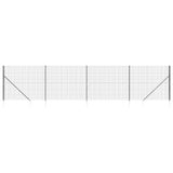 Vidaxl draadgaashek met grondankers 1,6x10 m antracietkleurig