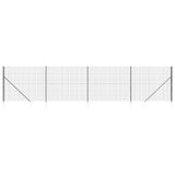 Vidaxl draadgaashek met grondankers 1,8x10 m antracietkleurig