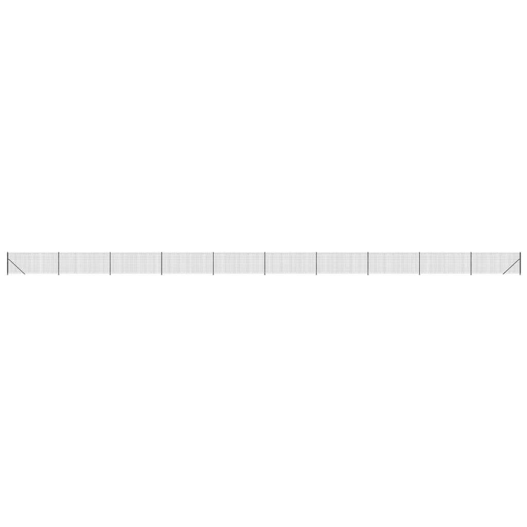 Vidaxl draadgaashek met flens 1,1x25 m antracietkleurig