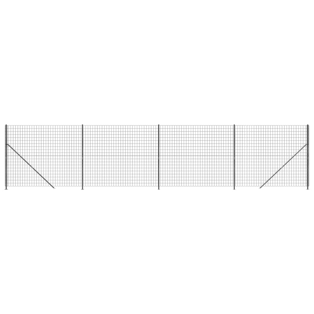 Vidaxl draadgaashek met flens 1,4x10 m antracietkleurig