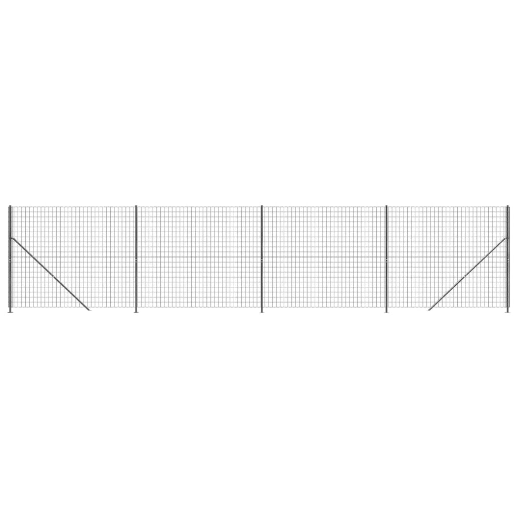 Vidaxl draadgaashek met flens 2x10 m antracietkleurig