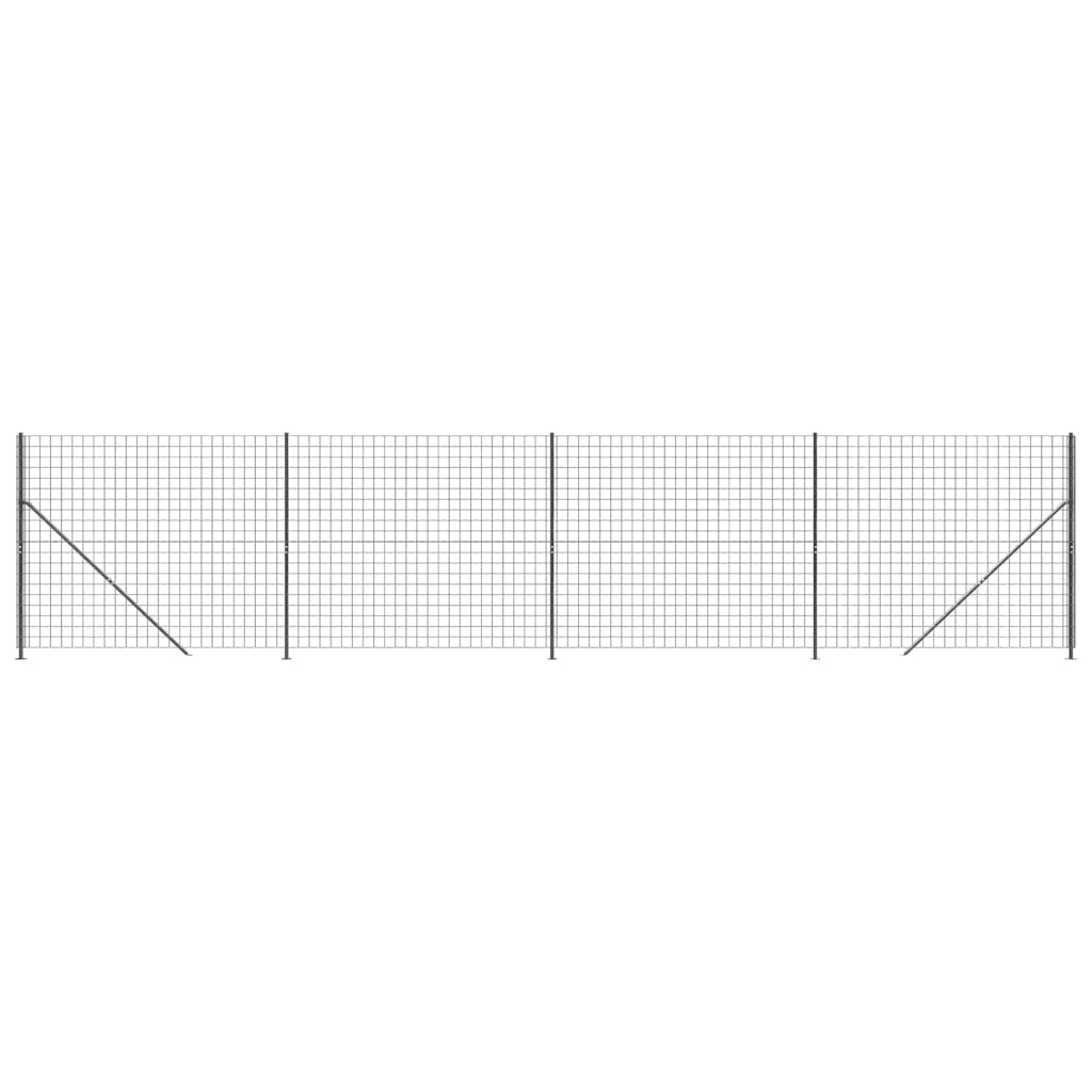 Vidaxl draadgaashek met flens 1,4x10 m antracietkleurig