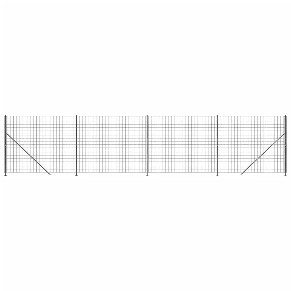 Vidaxl draadgaashek met flens 1,6x10 m antracietkleurig