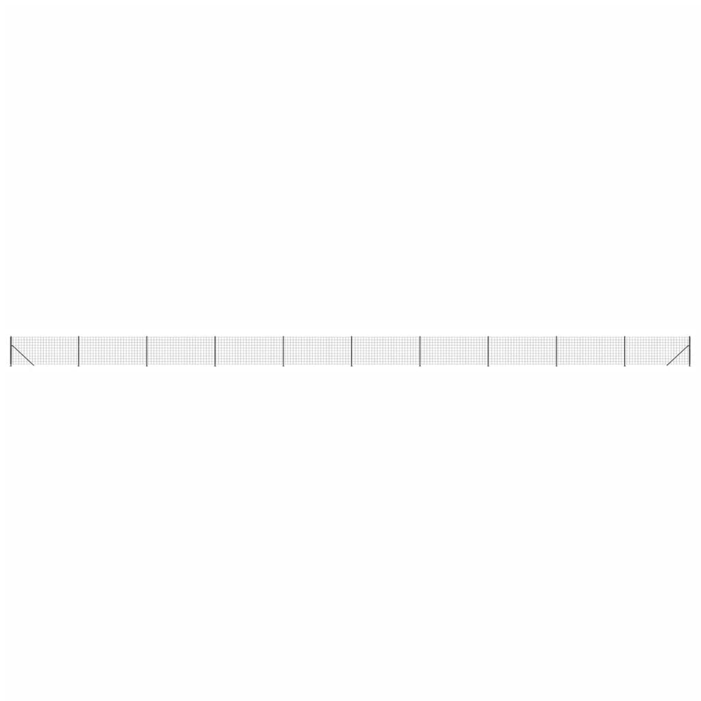 Vidaxl draadgaashek met flens 1,1x25 m antracietkleurig