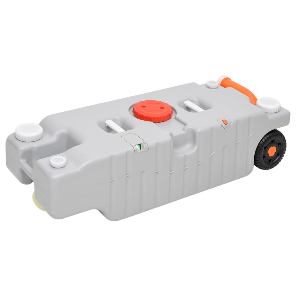 Vidaxl watertank op wielen 75 l grijs