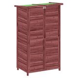 Vidaxl tuinschuur 83x57x140 cm massief grenenhout mokkakleurig