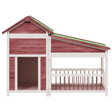 Vidaxl hondenhok 143x60,5x109 cm massief grenenhout mokkakleurig