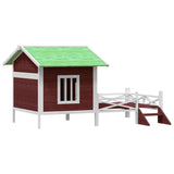 Vidaxl hondenhok 159x120x88,5 cm massief grenenhout mokkakleurig