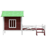 Vidaxl hondenhok 159x120x88,5 cm massief grenenhout mokkakleurig