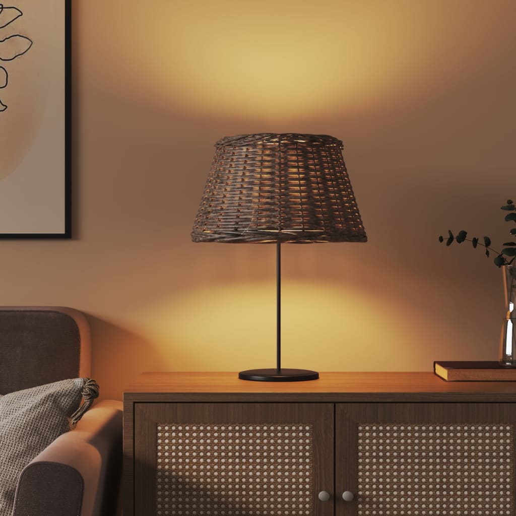 VidaXL Lampenkap Ø50x30 cm wicker bruin