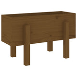 Vidaxl plantenbak 62x30x38 cm massief grenenhout honingbruin