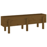 VidaXL Plantenbak verhoogd 121x30x38 cm massief grenenhout honingbruin