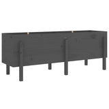 Vidaxl plantenbak verhoogd 160x50x57 cm massief grenenhout grijs