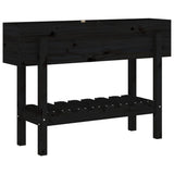 Vidaxl plantenbak verhoogd 101x30x69 cm massief grenenhout zwart