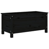 VidaXL Plantenbak 82,5x40x39 cm massief grenenhout zwart