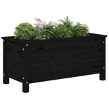 VidaXL Plantenbak 82,5x40x39 cm massief grenenhout zwart