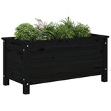 VidaXL Plantenbak 82,5x40x39 cm massief grenenhout zwart