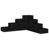 VidaXL Plantenbak 4-laags 80,5x79x36 cm massief grenenhout zwart