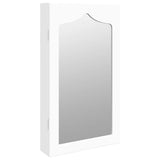 Vidaxl sieradenkast met spiegel wandgemonteerd 37,5x10x67 cm wit