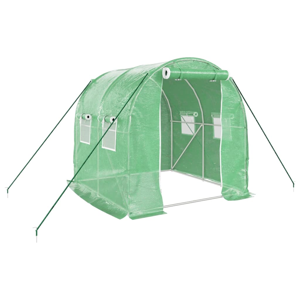 Vidaxl tuinkas met stalen frame 4 m² 2x2x2 m