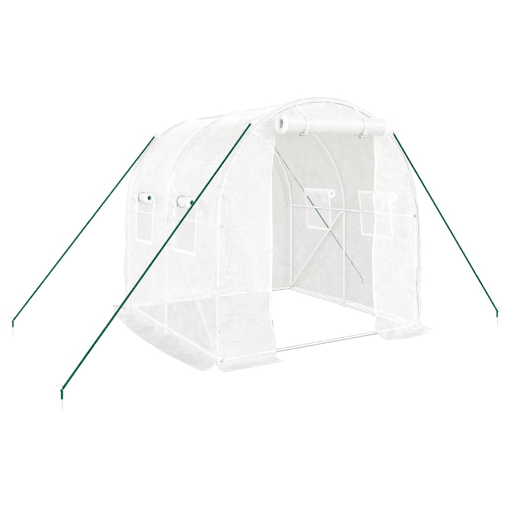 Vidaxl tuinkas met stalen frame 4 m² 2x2x2 m