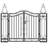 VidaXL Poort 121x8x100 cm smeedijzer zwart