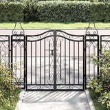 VidaXL Poort 121x8x100 cm smeedijzer zwart