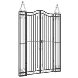 Vidaxl poort 121x8x180 cm smeedijzer zwart