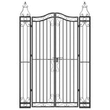 Vidaxl poort 121x8x180 cm smeedijzer zwart