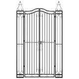 Vidaxl poort 121x8x200 cm smeedijzer zwart