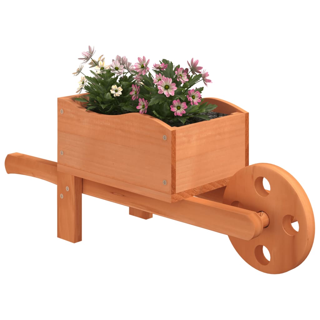 Vidaxl plantenbakken kruiwagen 2 st 47x15x19 cm massief vurenhout