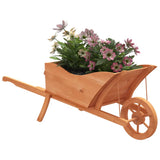 Vidaxl plantenbak kruiwagen 128x45,5x43 cm massief vurenhout