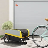 Vidaxl fietstrailer 45 kg ijzer zwart en geel