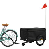 Vidaxl fietstrailer 45 kg ijzer zwart