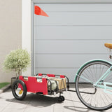 Vidaxl fietstrailer oxford stof en ijzer rood