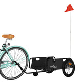 Vidaxl fietstrailer oxford stof en ijzer zwart