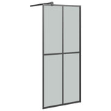 VidaXL Inloopdouchewand met schap 100x195 cm ESG-glas aluminium zwart
