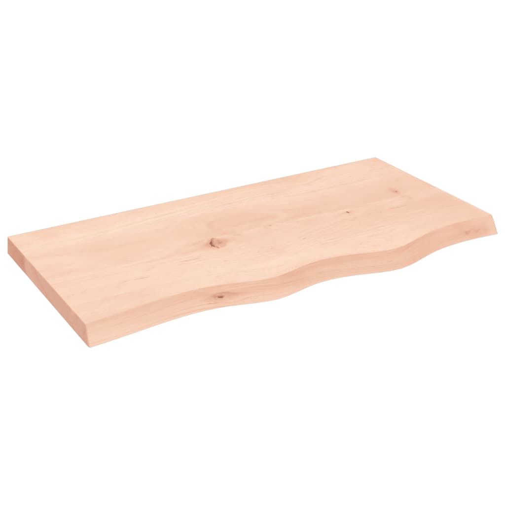 VidaXL Wastafelblad 80x40x(2-4) cm onbehandeld massief hout