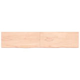 VidaXL Wastafelblad 200x40x(2-4) cm onbehandeld massief hout