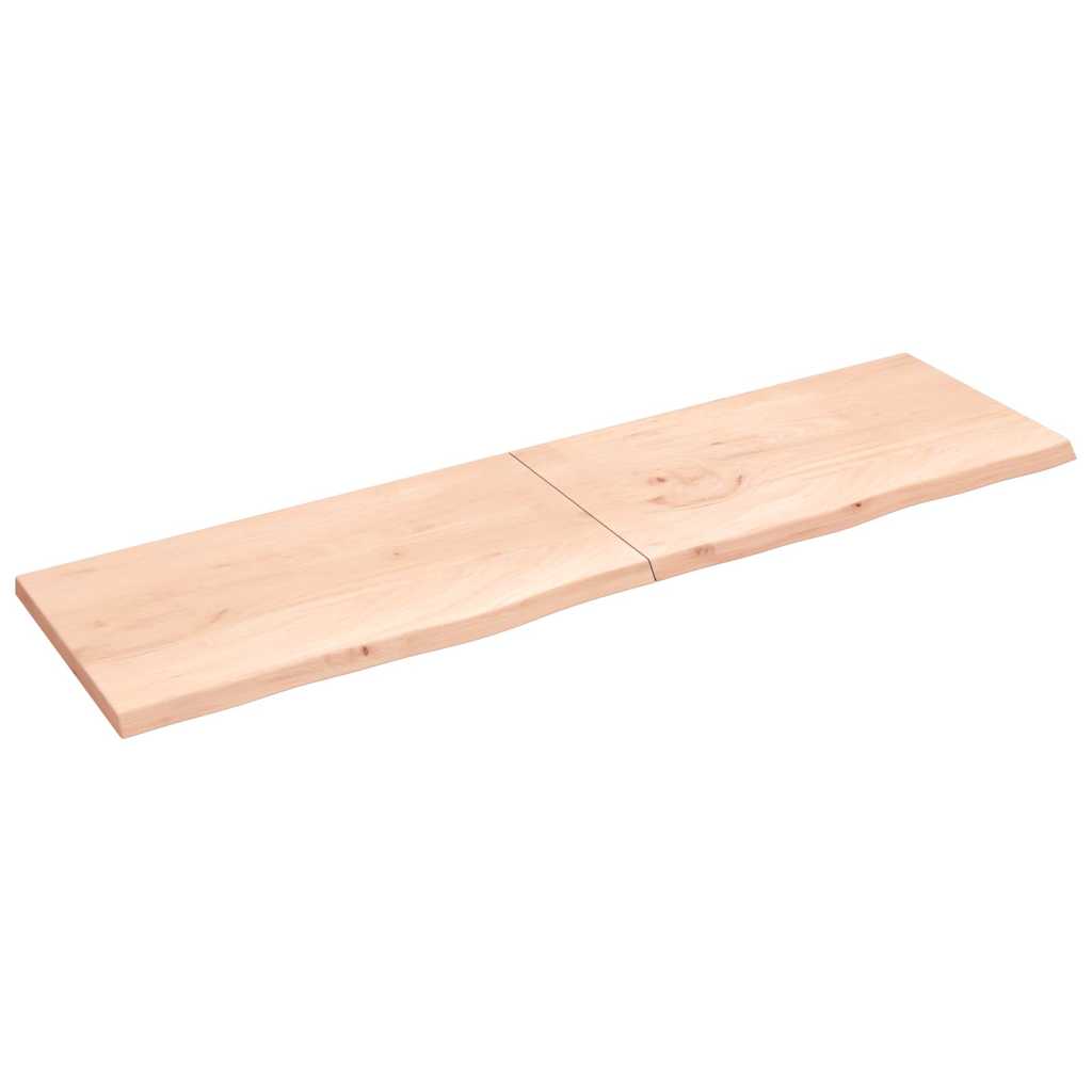 VidaXL Wastafelblad 220x60x(2-4) cm onbehandeld massief hout