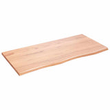Vidaxl wastafelblad 100x50x2 behandeld massief hout lichtbruin