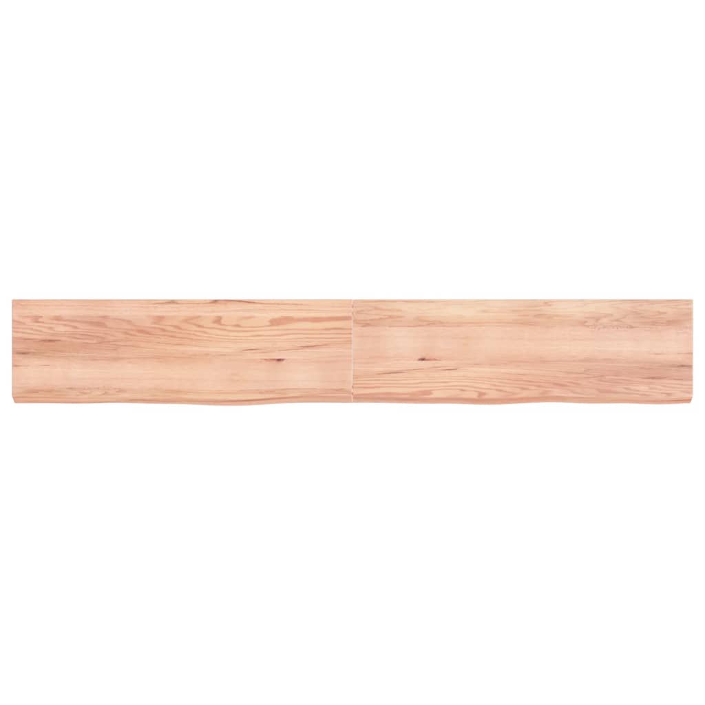 Vidaxl wastafelblad 200x30x(2-6) cm behandeld massief hout lichtbruin