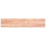 Vidaxl wastafelblad 200x40x(2-6) cm behandeld massief hout lichtbruin