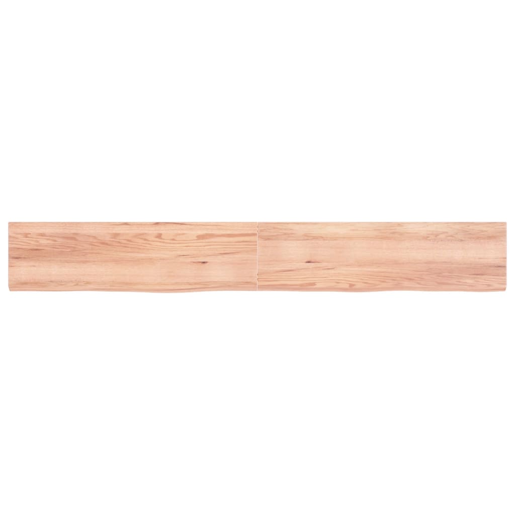 Vidaxl wastafelblad 220x30x(2-4) cm behandeld massief hout lichtbruin