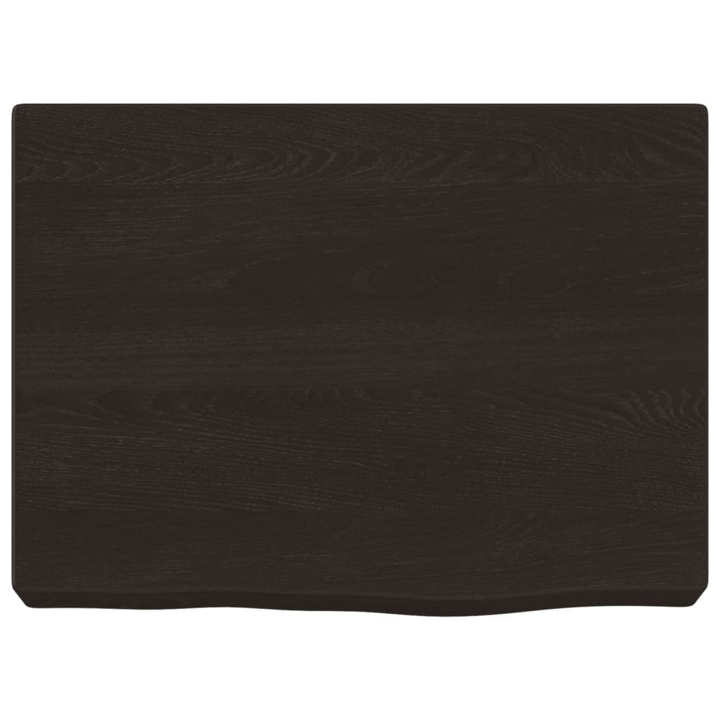 Vidaxl wastafelblad 40x30x(2-6) cm behandeld massief hout donkerbruin