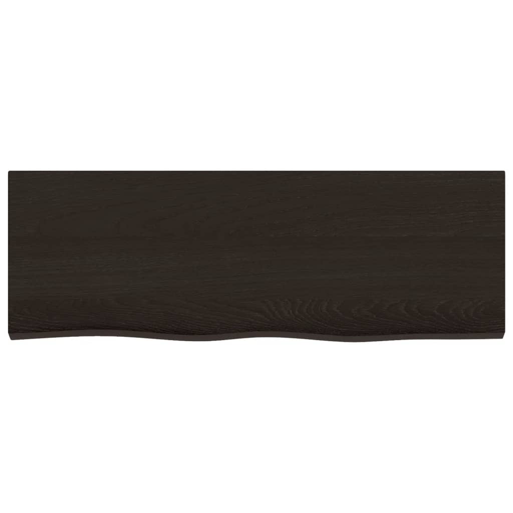 Vidaxl wastafelblad 80x30x(2-4) cm behandeld massief hout donkerbruin